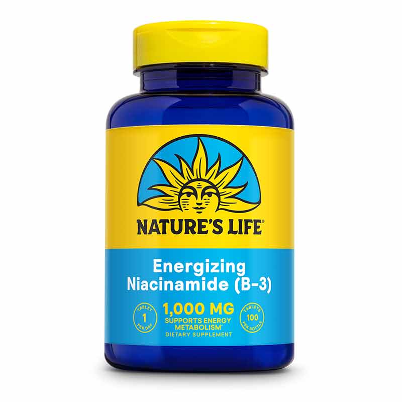 Energizing Niacinamide (B-3) 1000 Mg, 100 Tablets, by Natures Life