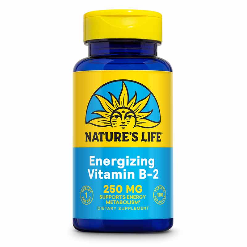 Energizing Vitamin B-2 250 Mg, 100 Tablets, by Natures Life