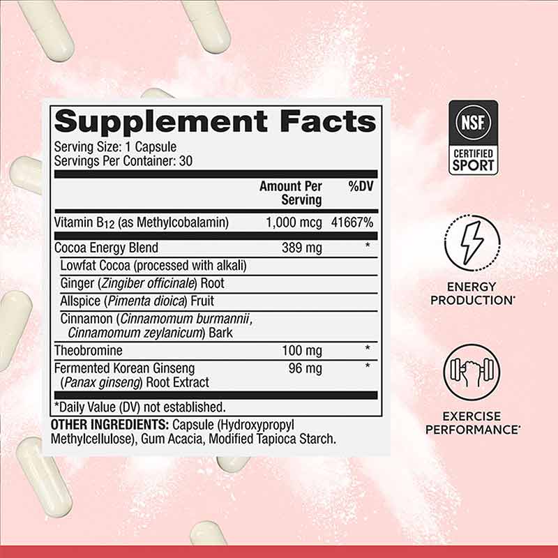 Energy Boost with Ginseng + B12, 30 Capsules, by Pure Power, image #4