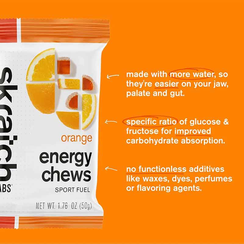 Energy Chews Sport Fuel, Orange, 10 Packets, by Skratch Labs, image #4
