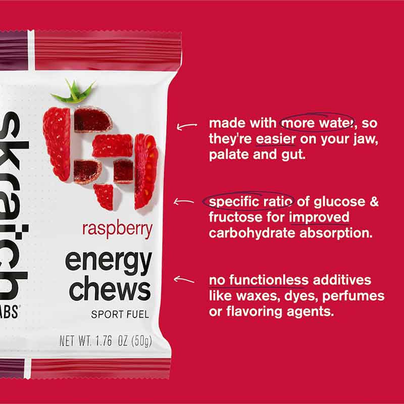 Energy Chews Sport Fuel, Raspberry, 10 Packets, by Skratch Labs, image #4