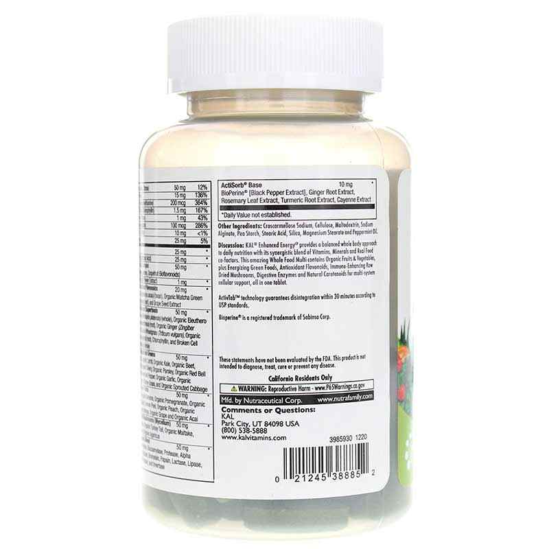 Enhanced Energy Once Daily Whole Food Multivitamin, by Kal, image #4