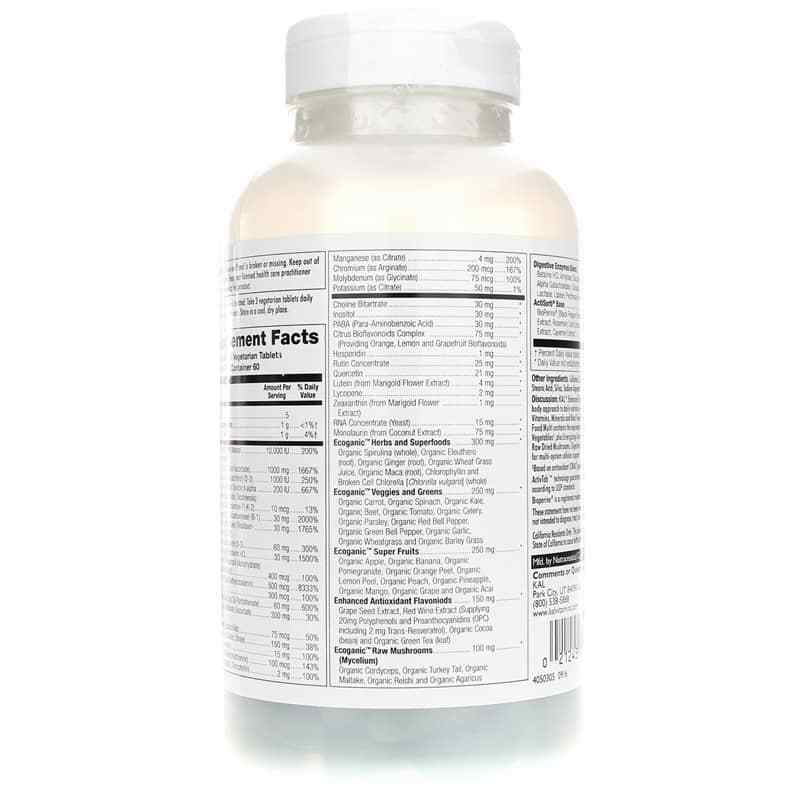 Enhanced Energy Whole Food Multivitamin Iron Free, by Kal, image #3