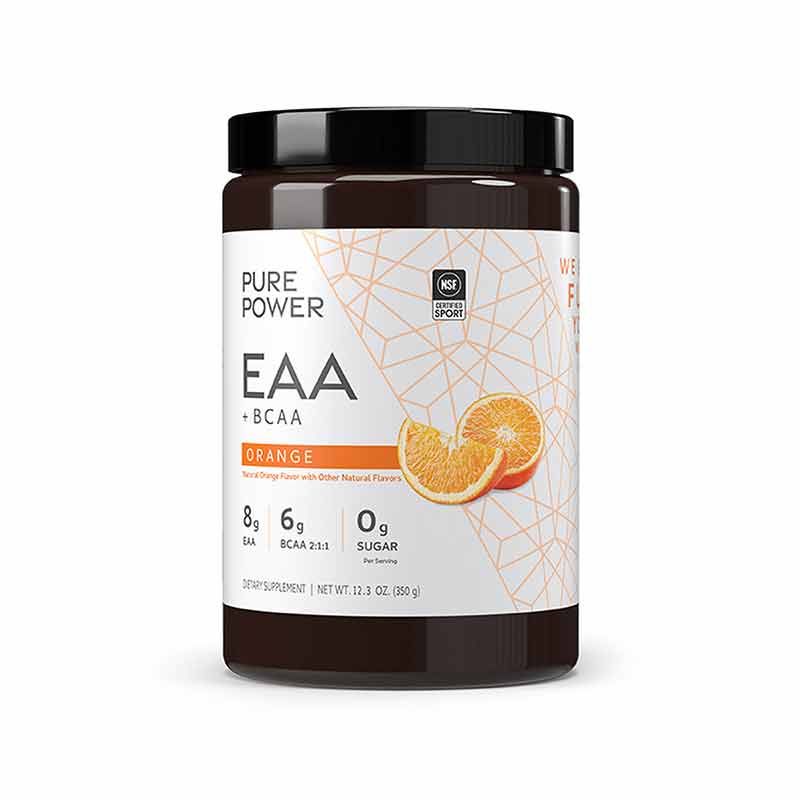 Essential Amino Acids + BCAA, Orange, 30 Servings, by Pure Power