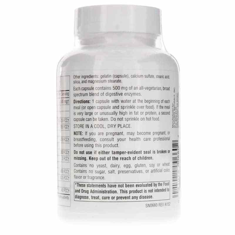 Essential Enzymes 500 Mg, 120 Capsules, by Source Naturals, image #3