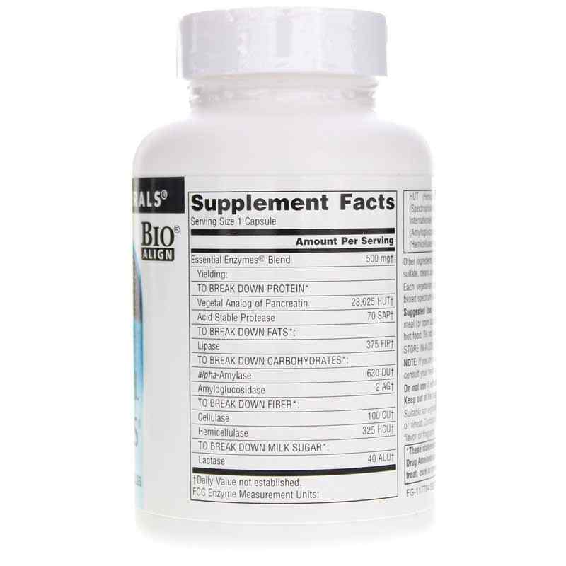 Essential Enzymes 500 Mg Vegetarian, 120 Veg Capsules, by Source Naturals, image #2