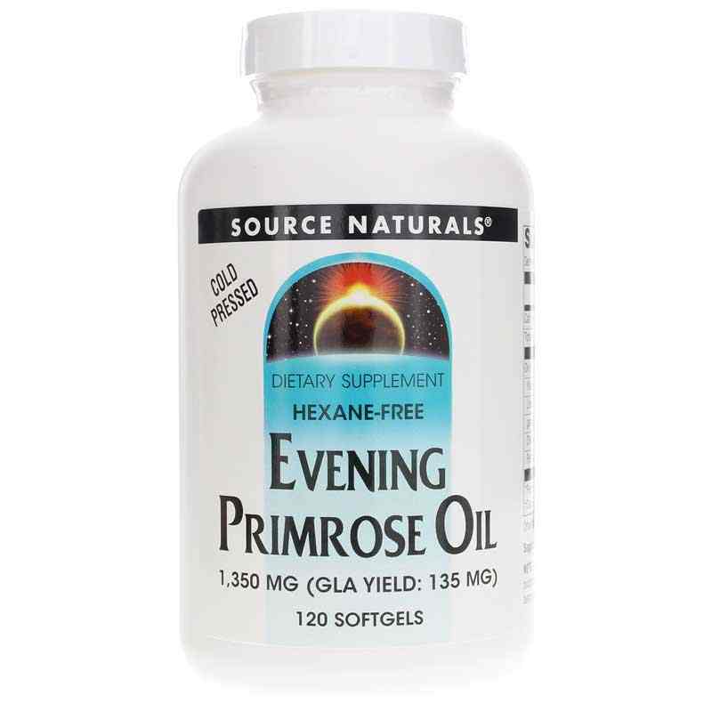 Evening Primrose Oil 1350 Mg, 120 Softgels, by Source Naturals