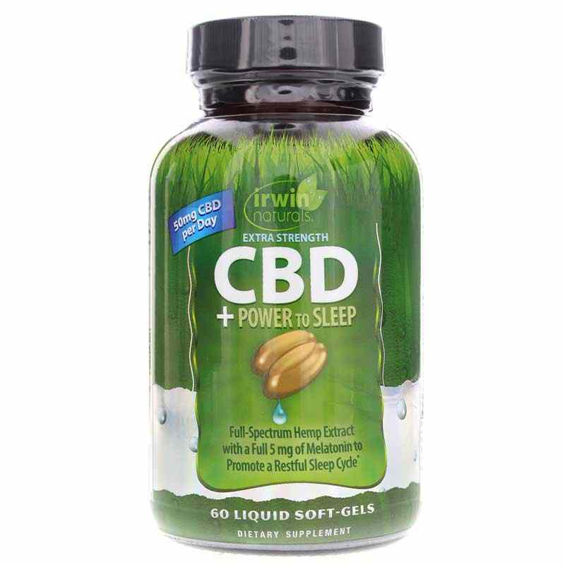 Extra Strength CBD + Power to Sleep, Irwin Naturals – Natural
