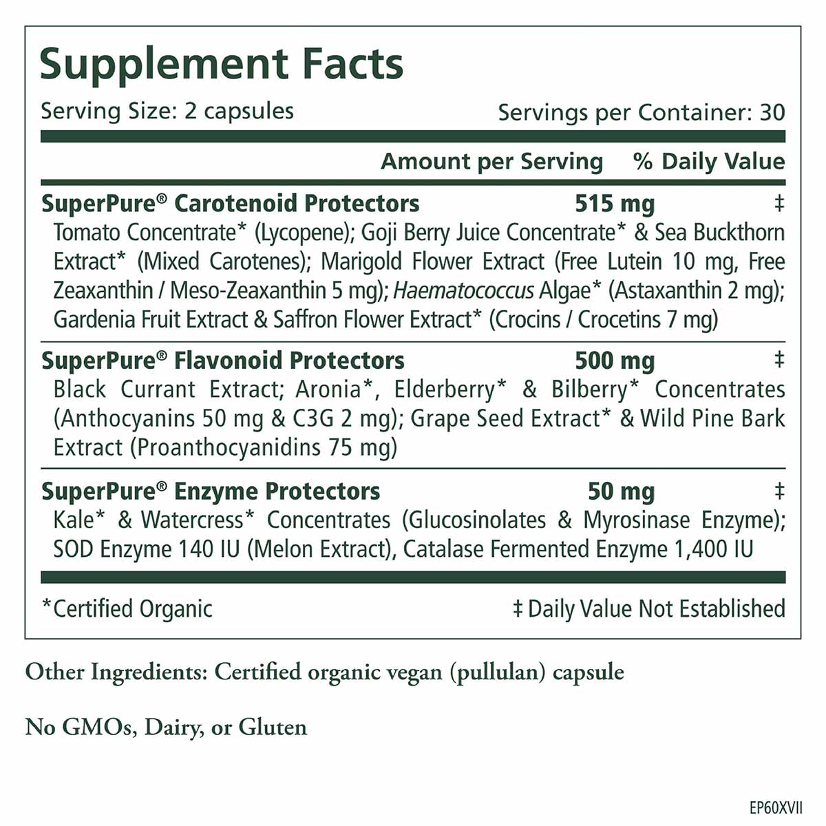 Eye Protector Capsules, 60 Veg Capsules, by Pure Synergy