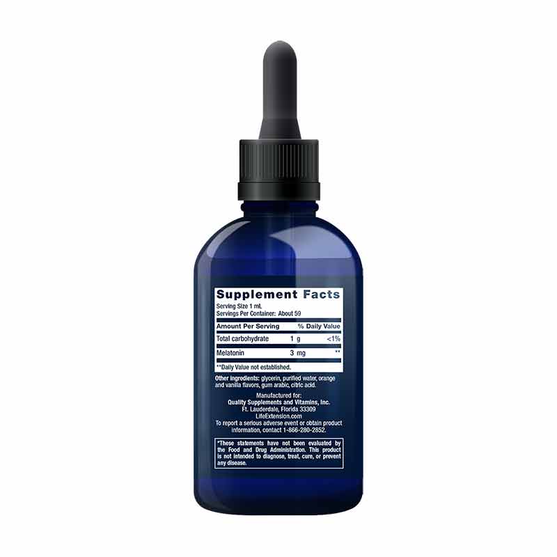 Fast-Acting Liquid Melatonin Citrus-Vanilla, by Life Extension, image #2