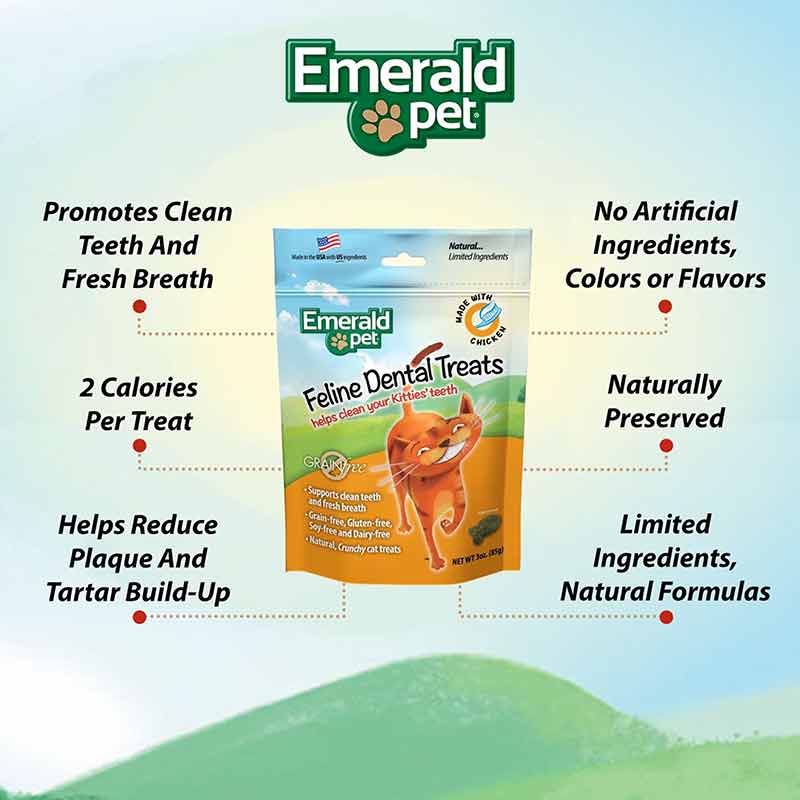 Feline Dental Treats, Chicken, 3 Oz, by Emerald Pet, image #3