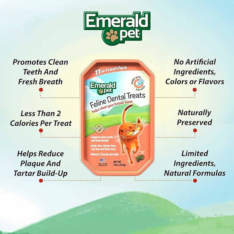 Feline Dental Treats, Salmon, 11 Oz, by Emerald Pet, image #3