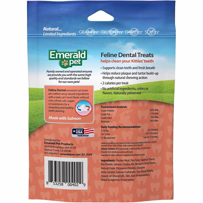Feline Dental Treats, Salmon, 3 Oz, by Emerald Pet, image #2