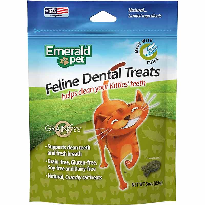Feline Dental Treats, Tuna, 3 Oz, by Emerald Pet