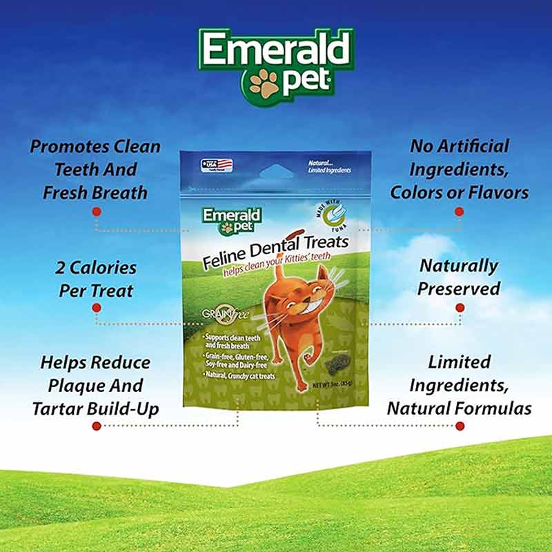 Feline Dental Treats, Tuna, 3 Oz, by Emerald Pet, image #3