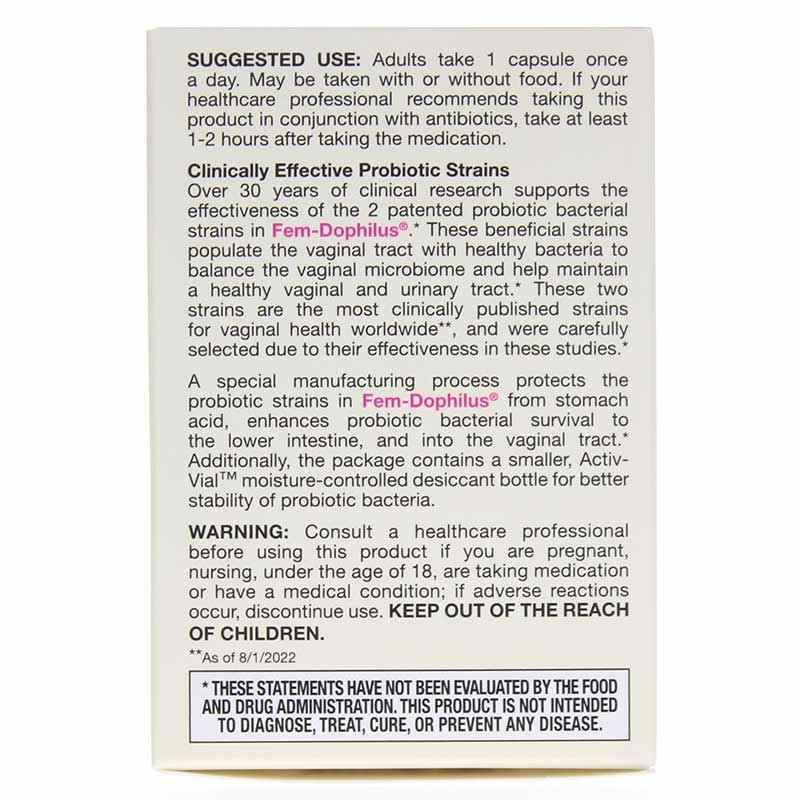 Fem-Dophilus Shelf Stable, 30 Veg Capsules, by Jarrow Formulas, image #4