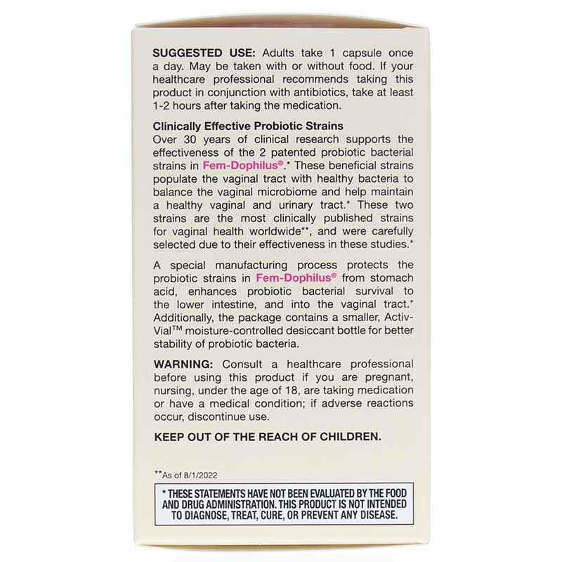 Fem-Dophilus Shelf Stable, 60 Veg Capsules, by Jarrow Formulas, image #4