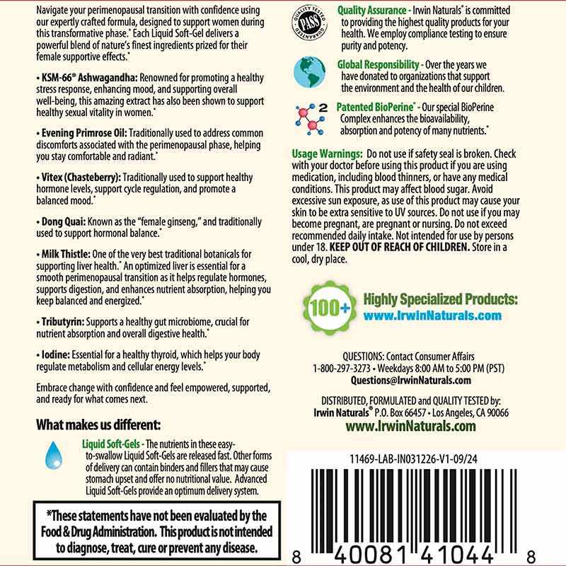 Female Balance KSM-66 Ashwagandha + Evening Primrose, 60 Liquid Softgels, by Irwin Naturals, image #3