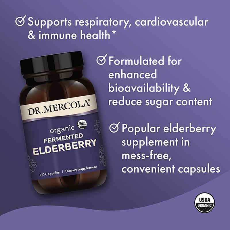 Fermented Elderberry Organic, 60 Capsules, by Dr. Mercola, image #4