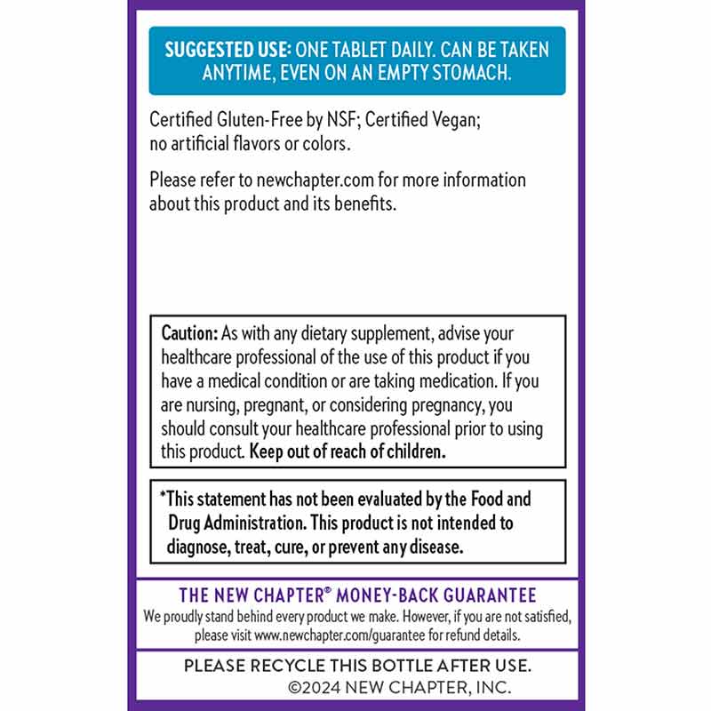 Fermented Vitamin B12, 60 Veg Tablets, by New Chapter, image #3