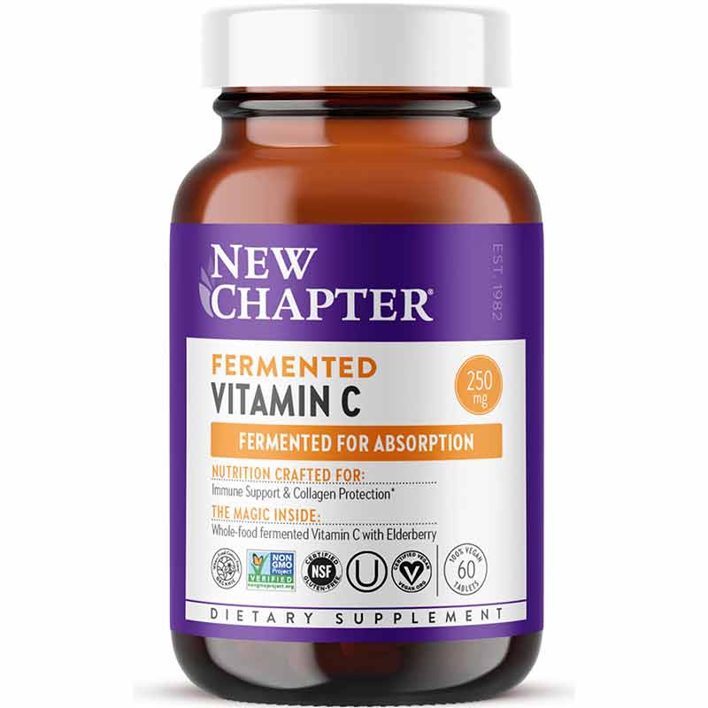 Fermented Vitamin C, 60 Veg Tablets, by New Chapter