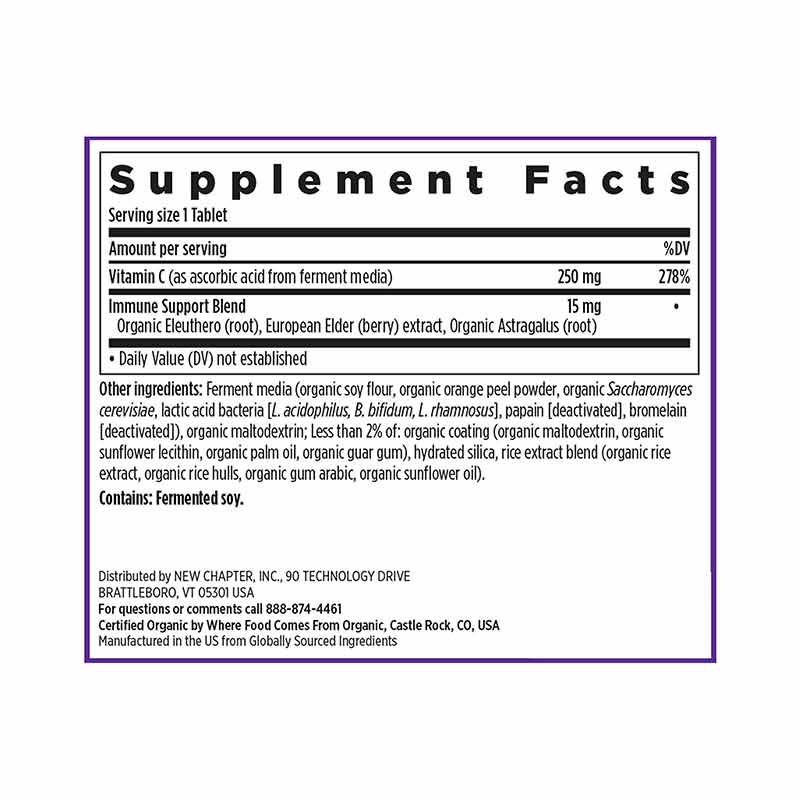 Fermented Vitamin C, 60 Veg Tablets, by New Chapter, image #2