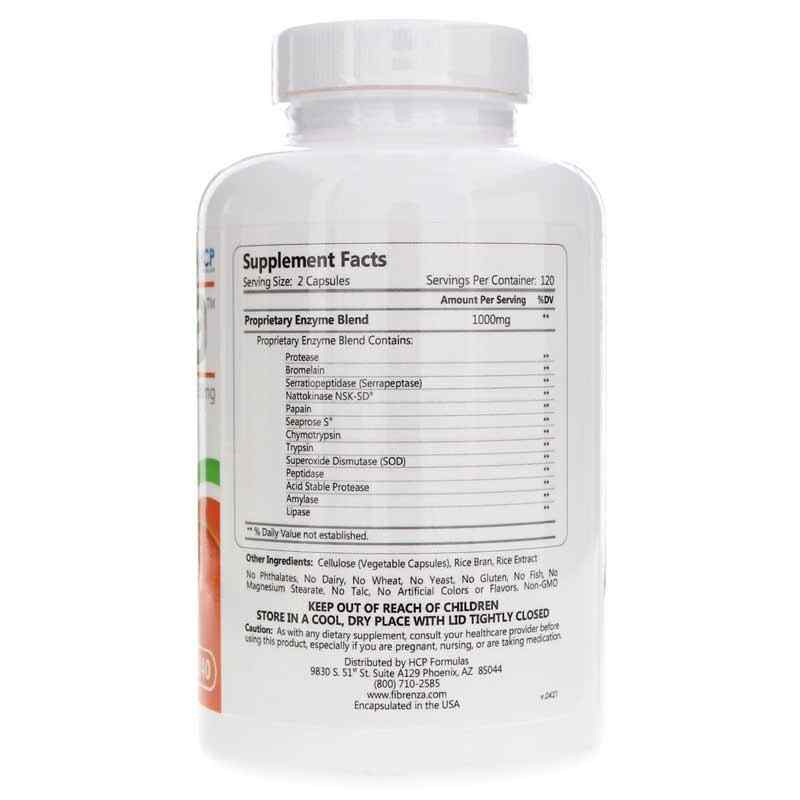 Fibrenza Systemic Enzyme, 240 Capsules, by HCP Formulas, image #2