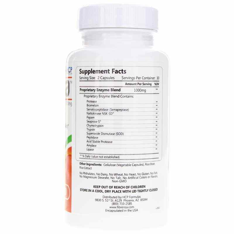 Fibrenza Systemic Enzyme, 60 Capsules, by HCP Formulas, image #2