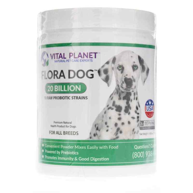 Flora Dog Probiotic 20 Billion CFU Powder, 30 Servings, by Vital Planet