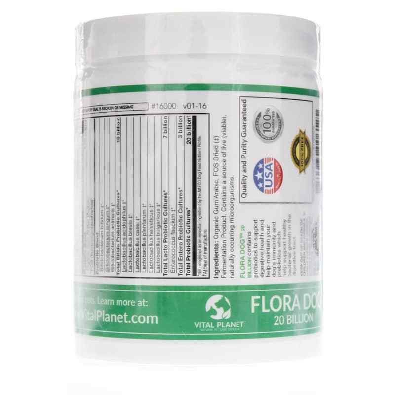 Flora Dog Probiotic 20 Billion CFU Powder, 30 Servings, by Vital Planet, image #3