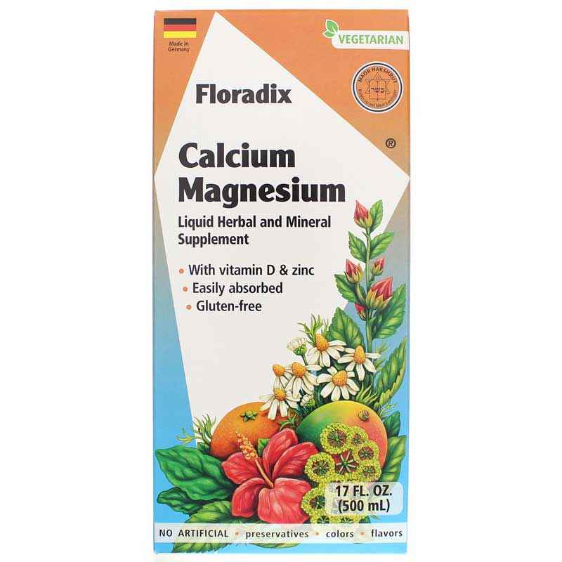 Floradix Calcium Magnesium Liquid, 17 Oz, by Salus