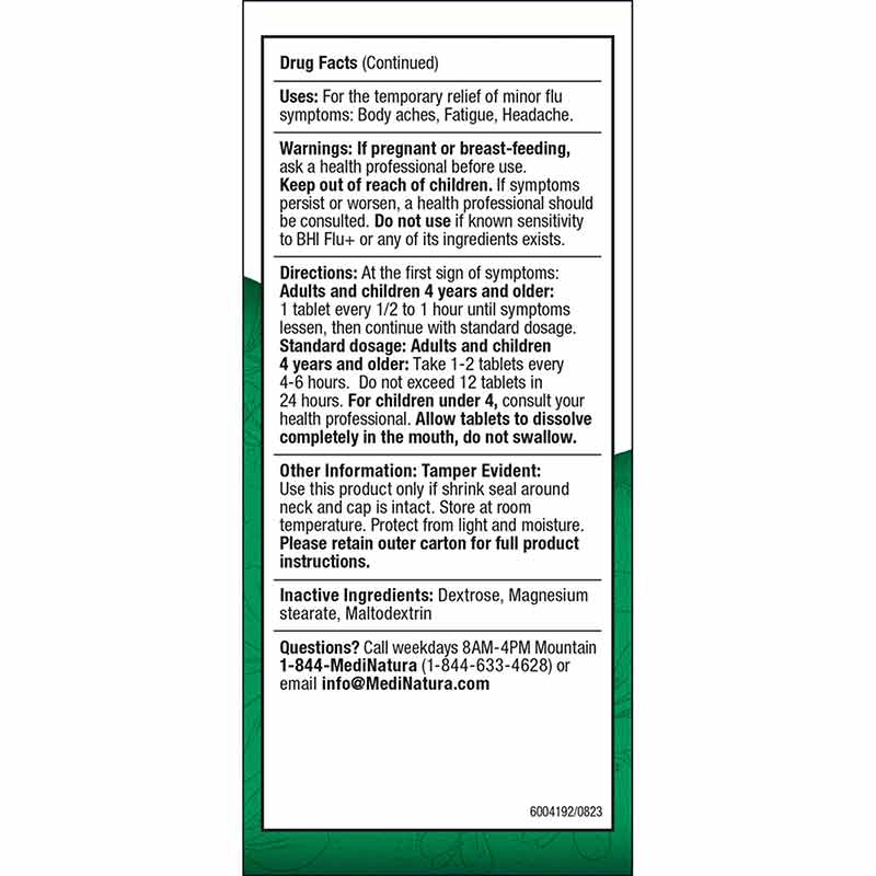 Flu+ Tablets, by BHI, image #4