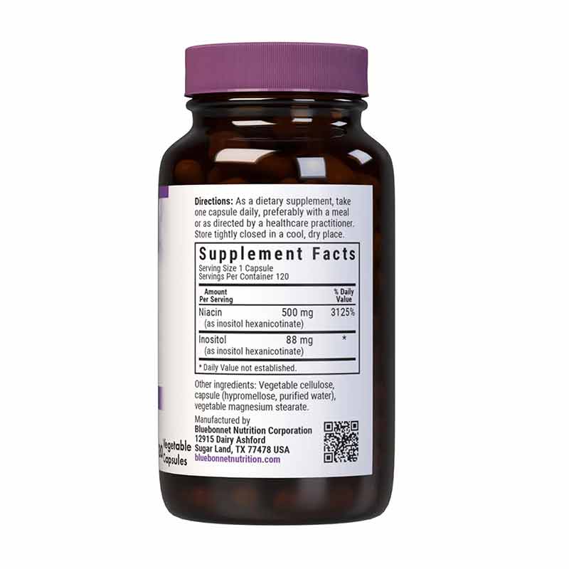 Flush-Free Niacin, 120 Veg Capsules, by Bluebonnet, image #2