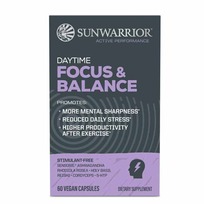 Daytime Focus & Balance, 60 Vegan Capsules, by Sunwarrior