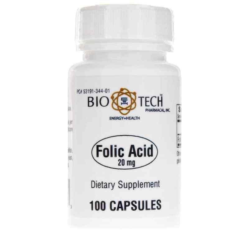 Folic Acid 20 Mg, by Bio-Tech Pharmacal