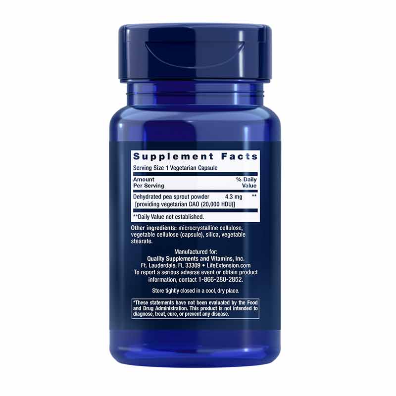 Food Sensitivity Relief with DAO, 60 Vegetarian Capsules, by Life Extension, image #2