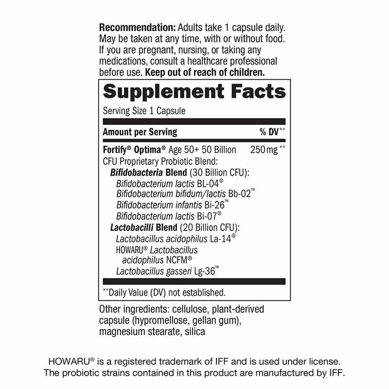 Fortify Optima Adult 50+ Probiotic, by Natures Way, image #2