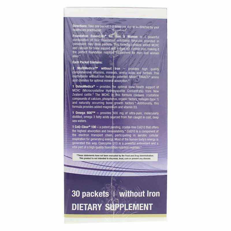 Foundation Essentials for Men & Women without Iron, 30 Packets, by NuMedica, image #2