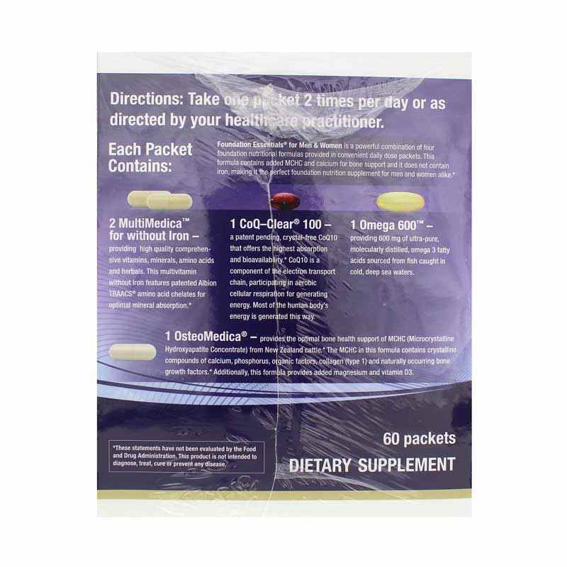 Foundation Essentials for Men & Women without Iron, 60 Packets, by NuMedica, image #2