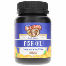 Fresh Catch Fish Oil Omega-3 EPA/DHA in Natural Orange Flavor, 100 Softgels, by Barleans Organic Oils