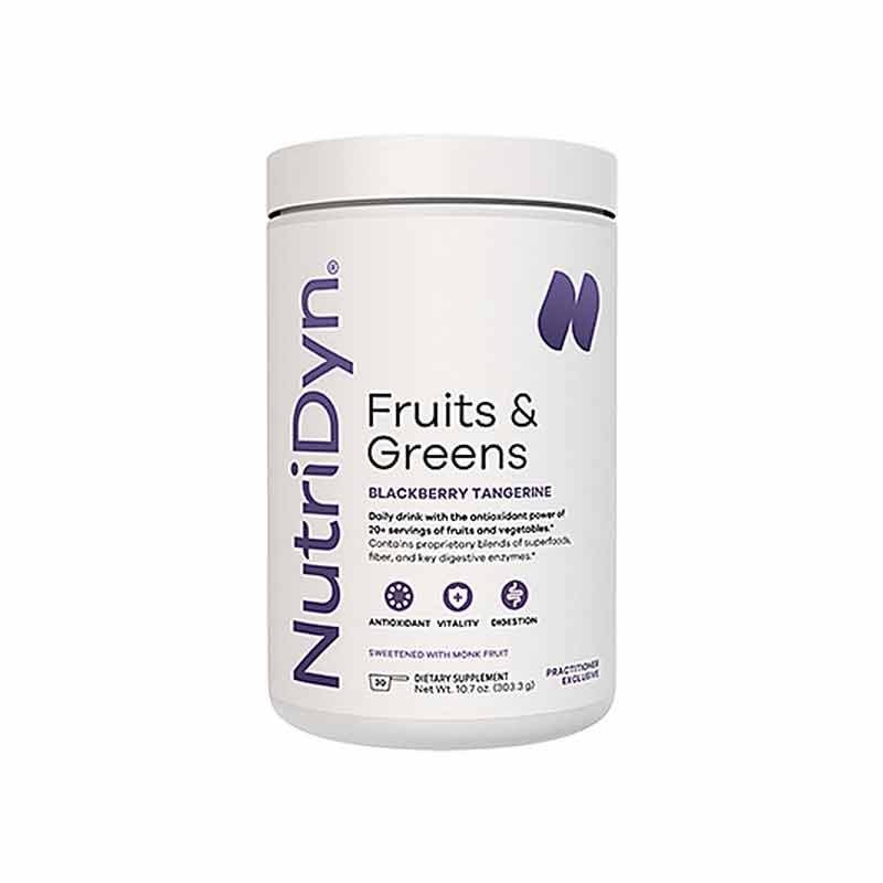 Fruits & Greens Daily Drink with Monk Fruit, Blackberry Tangerine, by NutriDyn