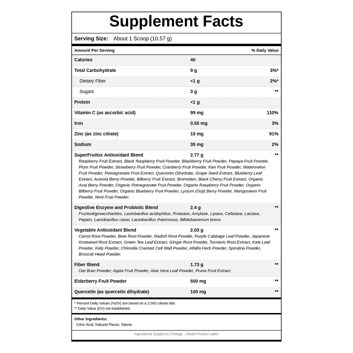 Fruits & Greens Immune Support, by NutriDyn