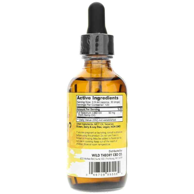 Full Spectrum CBD Oil Maximum, 2 Oz, by Wild Theory CBD, image #2