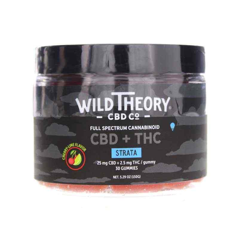 Full Spectrum CBD Strata Gummies, Cherry Lime, 30 Gummies, by Wild Theory CBD