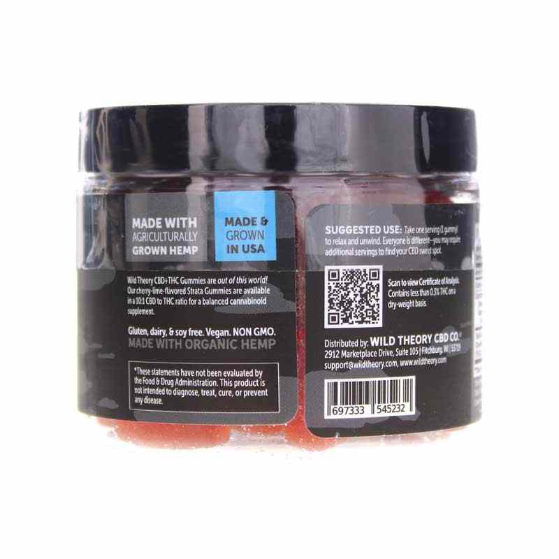 Full Spectrum CBD Strata Gummies, Cherry Lime, 30 Gummies, by Wild Theory CBD, image #2