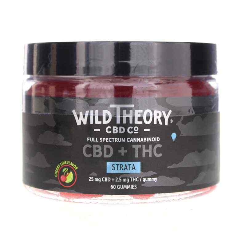 Full Spectrum CBD Strata Gummies, Cherry Lime, 60 Gummies, by Wild Theory CBD