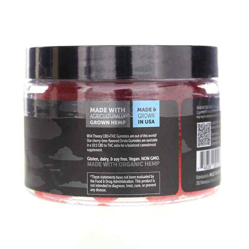 Full Spectrum CBD Strata Gummies, Cherry Lime, 60 Gummies, by Wild Theory CBD, image #2