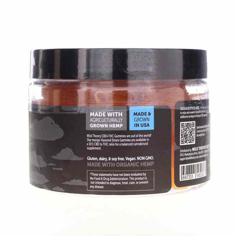 Full Spectrum CBD Strata Gummies, Mango, 60 Gummies, by Wild Theory CBD, image #2