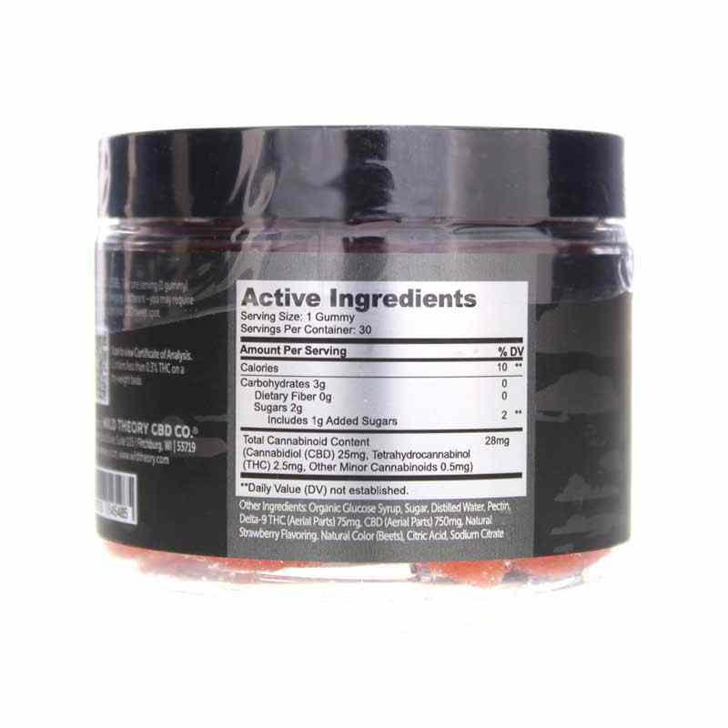 Full Spectrum CBD Strata Gummies, Strawberry, 30 Gummies, by Wild Theory CBD, image #3