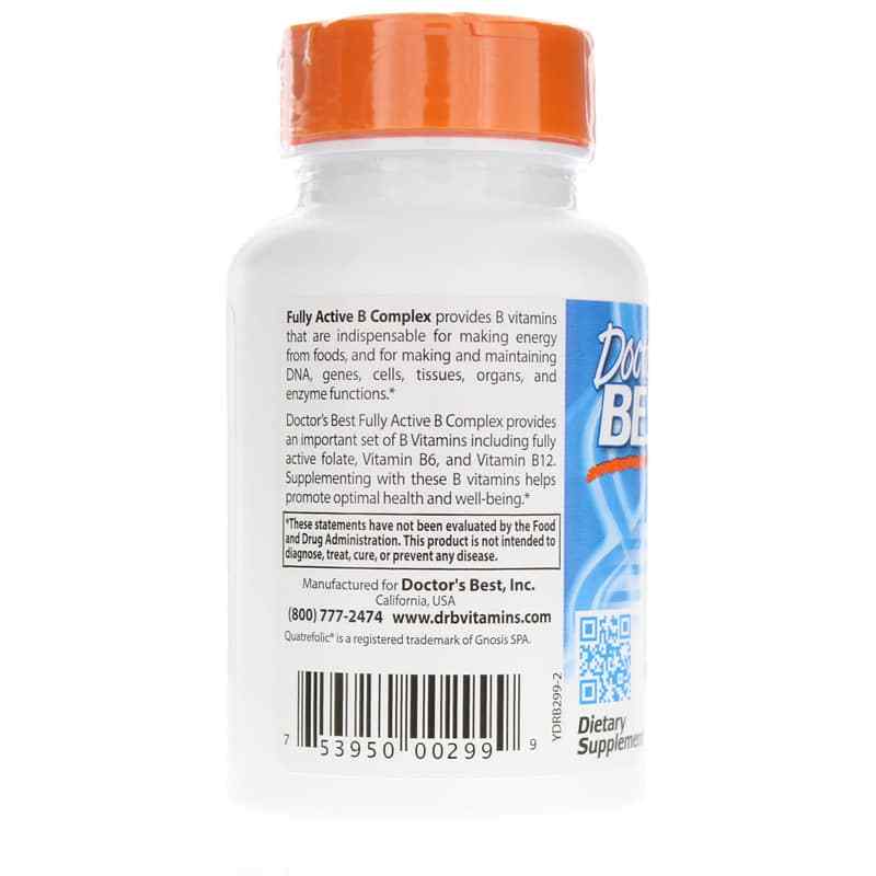 Fully Active B Complex, by Doctors Best, image #3